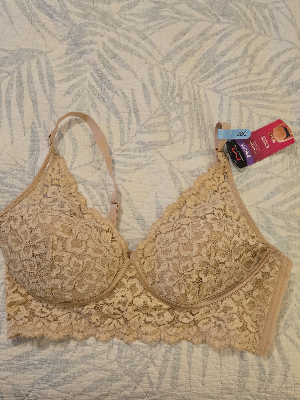 Maidenform lace and mesh convertible bralette #DM1188